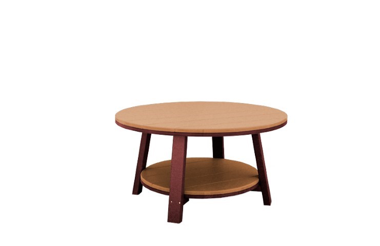 Outdoor SeaAira 38 Inch Round Conversation Table in Poly Lumber