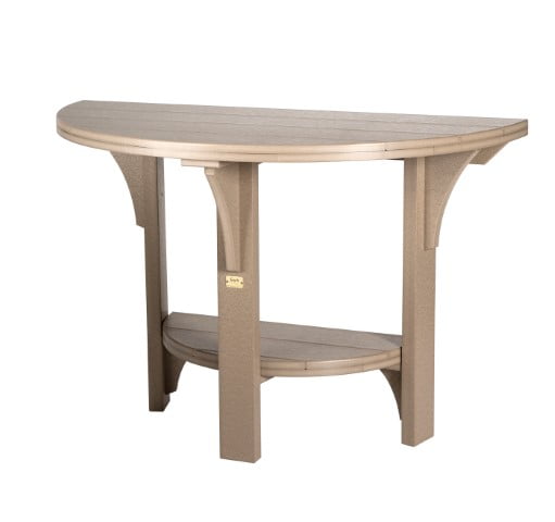 Outdoor Great Bay 46 Inch Half Round Table in Poly Lumber – Dining Height