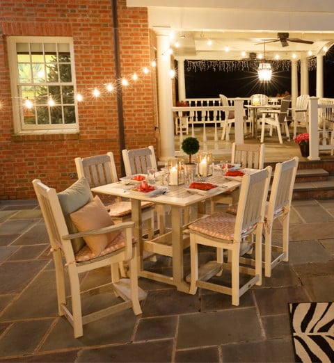 Outdoor Poly Lumber Great Bay 43 Inch x 60 Inch Table  in Poly Lumber – Bar Height