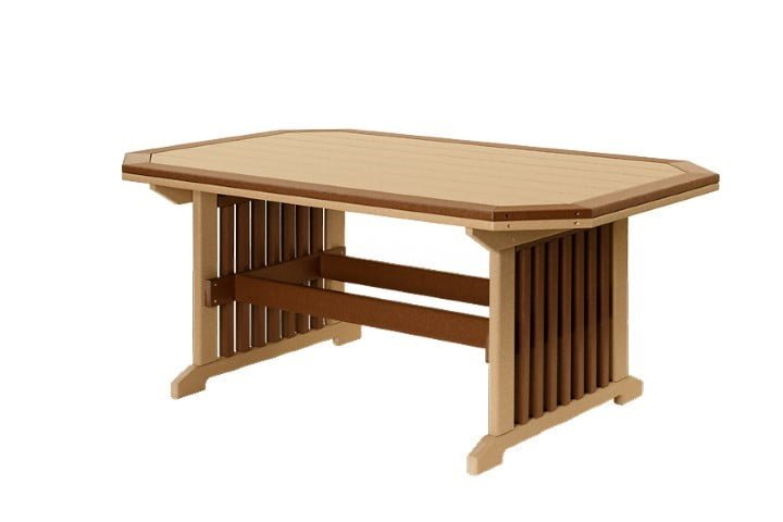 Outdoor Garden Table with Border in Poly Lumber - Multiple Sizes (TABLE ONLY)