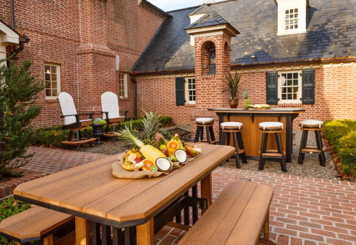 Outdoor Mission Dining Table in Poly Lumber – 44 x 72 (Table Only)
