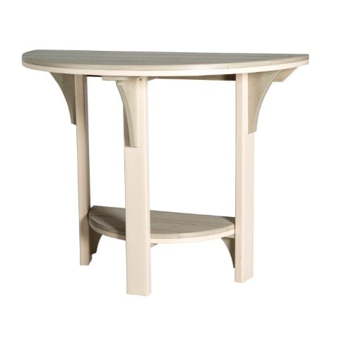 Outdoor Great Bay 46 Inch Half Round Table in Poly Lumber – Counter Height