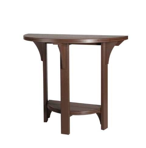 Outdoor Great Bay 46 Inch Half Round Table in Poly Lumber –  Bar Height