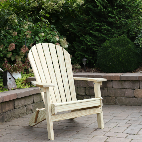 Pressure Treated Pine Folding Adirondack Chair