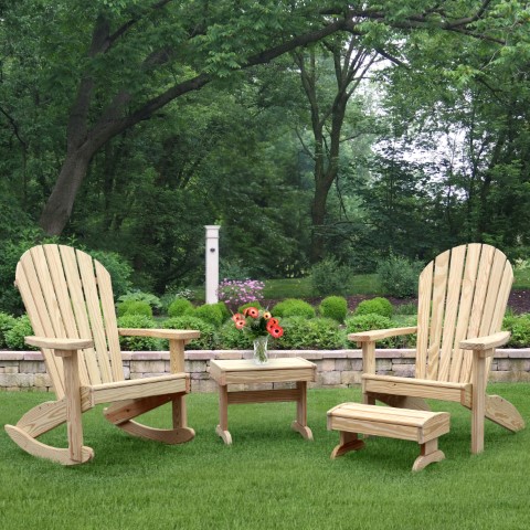 Pressure Treated Pine Adirondack Rocking Chair – Unfinished