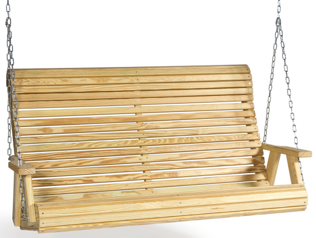 Rollback 5 Foot Porch Swing in Unfinished Pressure Treated Pine