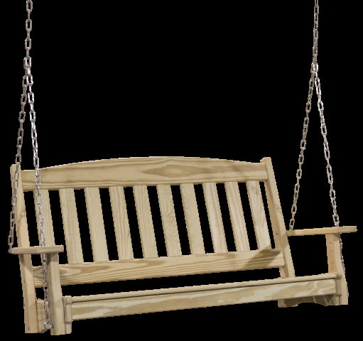 English Garden 4 Foot Porch Swing in Unfinished Pressure Treated Pine