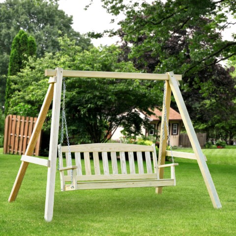 English Garden 5 Foot Porch Swing in Unfinished Pressure Treated Pine