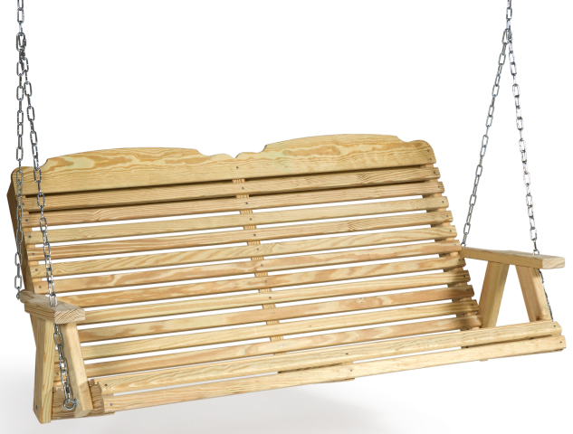 Traditional 5 Foot Porch Swing in Unfinished Pressure Treated Pine