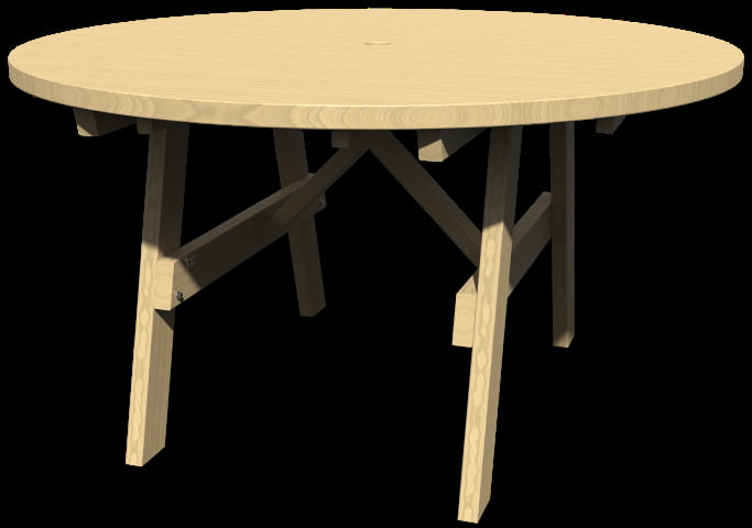 Pressure Treated Pine Outdoor 54″ Round Dining Table