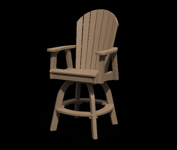 Poly Lumber Adirondack Swivel Chair – Dining, Counter, or Bar Height