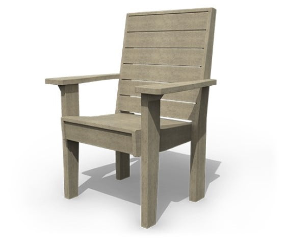 Poly Lumber Coastal Dining Arm Chair