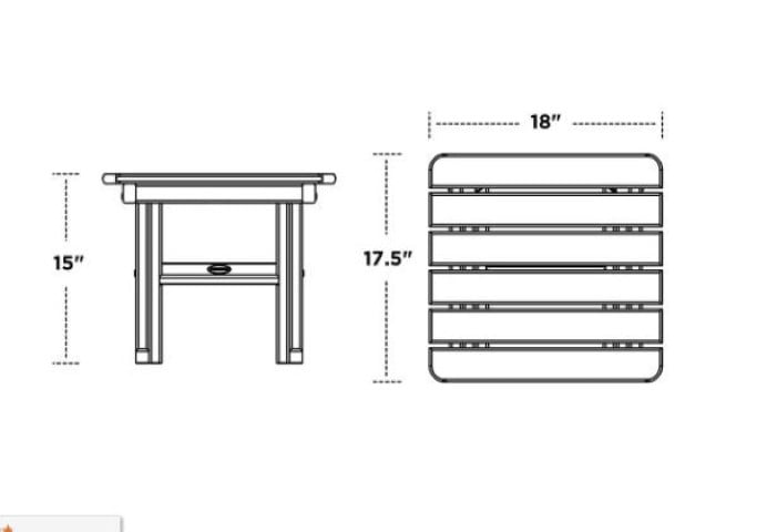 Polywood ® Square 18" Side Table