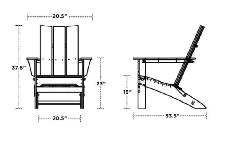 Polywood ® Modern Folding Adirondack Chair