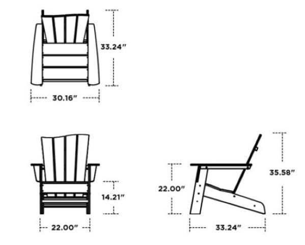 Polywood ® The Wave Chair Right