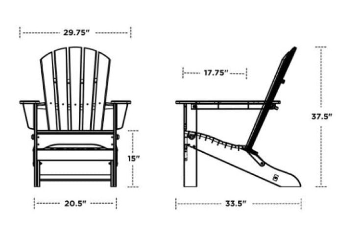 Polywood ® Palm Coast Folding Adirondack Chair