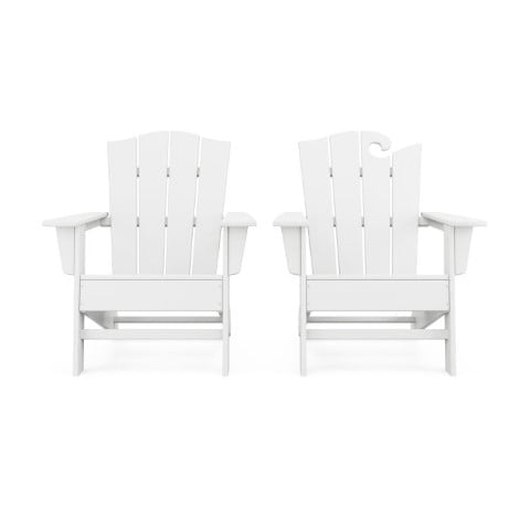 Polywood ® Wave Collection 2-Piece Adirondack Chair Set with The Crest Chair