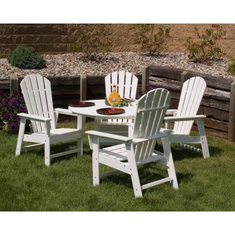 Polywood ® South Beach 5-Piece Round Farmhouse Dining Set