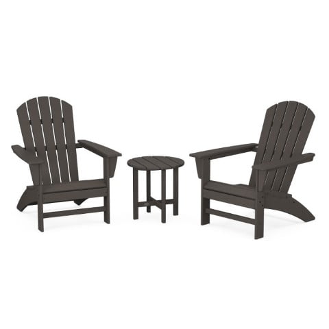 Polywood® – Nautical 3-Piece Adirondack Set in Vintage Finish