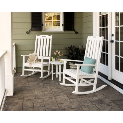 Polywood® – Nautical 3-Piece Porch Rocking Chair Set