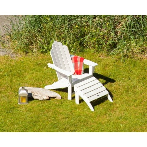 Polywood ® Long Island Adirondack Chair and Ottoman 2-Piece Set