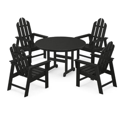 Polywood ® Long Island 5-Piece Round Farmhouse Dining Set