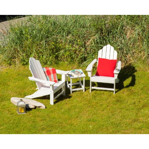 Polywood ® Long Island Adirondack 3-Piece Set with Side Table