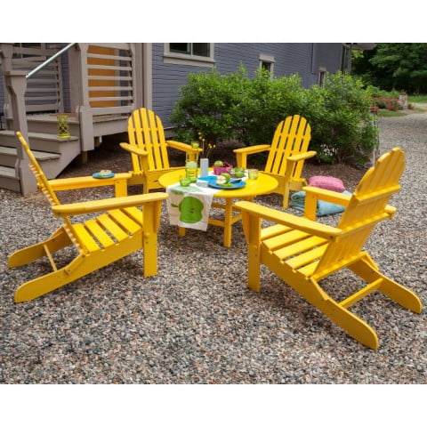 Polywood ® Classic Folding Adirondack 5-Piece Conversation Group