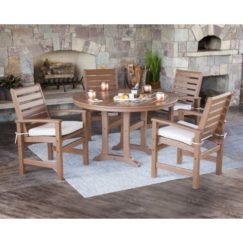 Polywood ® Signature 5-Piece Nautical Trestle Dining Set