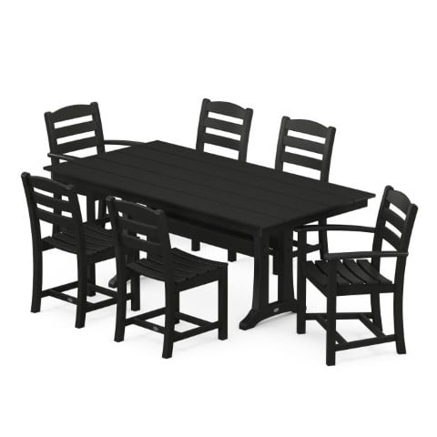 Polywood ® La Casa Cafe 7-Piece Farmhouse Trestle Dining Set