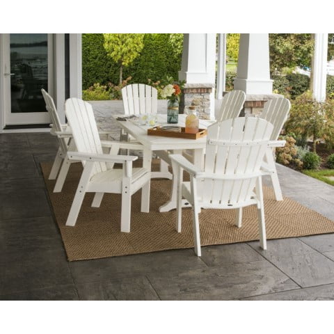 Polywood ® Nautical Adirondack 7-Piece Trestle Dining Set