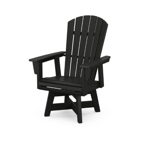 Polywood ® Nautical Curveback Adirondack Swivel Dining Chair