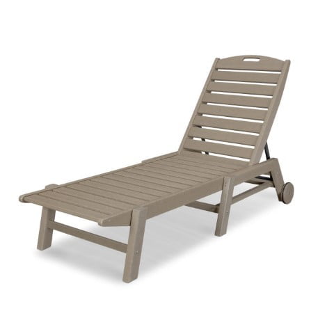 Polywood® – Nautical Chaise with Wheels in Vintage Finish