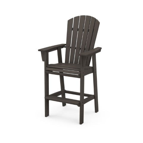 Polywood ® Nautical Curveback Adirondack Bar Chair in Vintage Finish