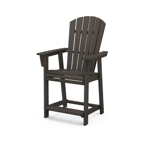 Polywood ® Nautical Curveback Adirondack Counter Chair in Vintage Finish