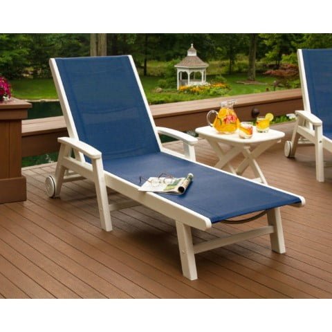 Polywood ® Coastal Chaise with Wheels
