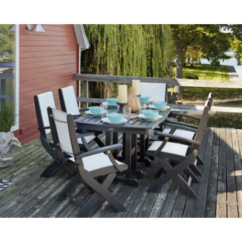 Polywood ® Coastal 7-Piece Dining Set in Vintage Finish