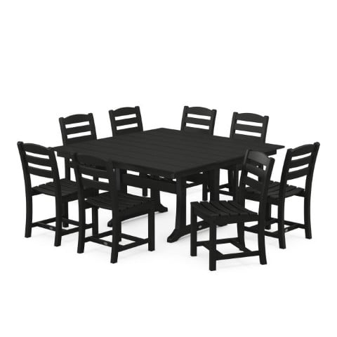 Polywood ® La Casa Cafe 9-Piece Farmhouse Trestle Dining Set