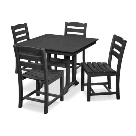 Polywood ® La Casa Cafe 5-Piece Farmhouse Trestle Side Chair Dining Set