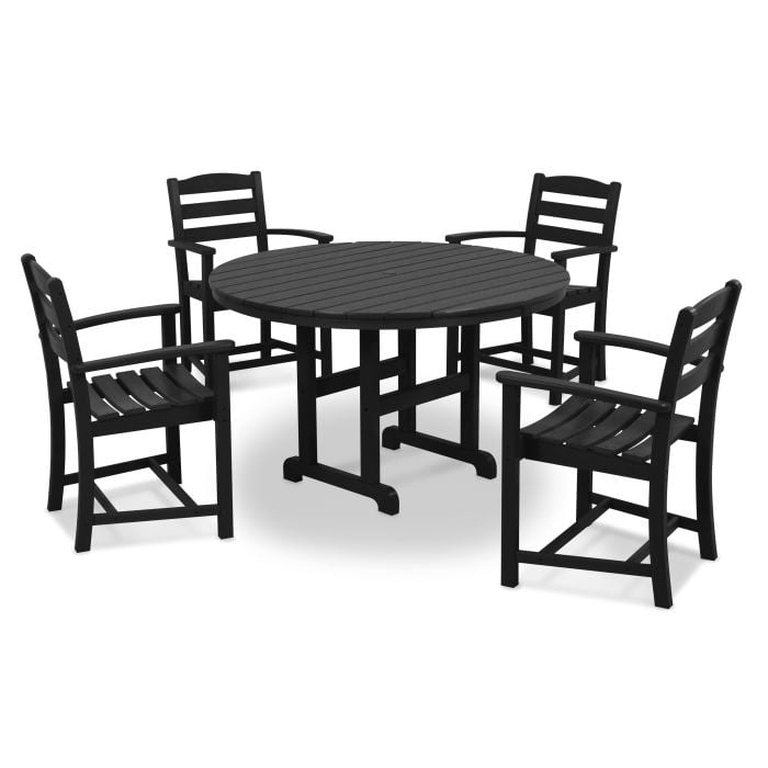 Polywood ® La Casa Cafe 5-Piece Round Farmhouse Dining Set