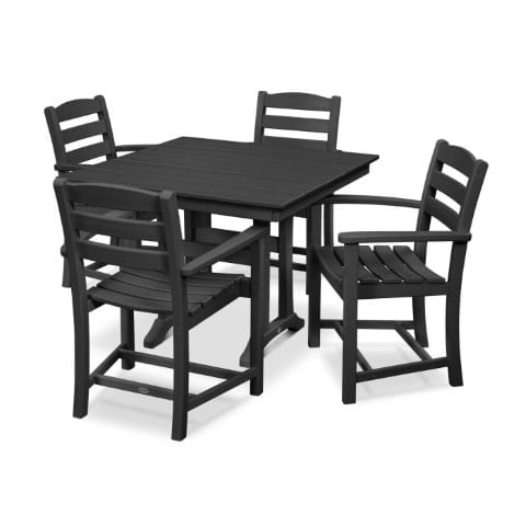Polywood ® La Casa Cafe 5-Piece Farmhouse Trestle Arm Chair Dining Set