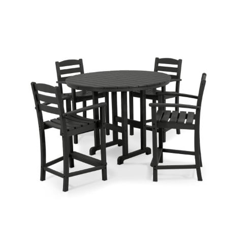 Polywood ® La Casa Cafe 5-Piece Round Farmhouse Counter Set