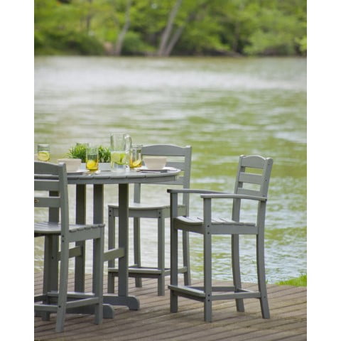 Polywood ® La Casa Cafe 5-Piece Round Farmhouse Counter Dining Set