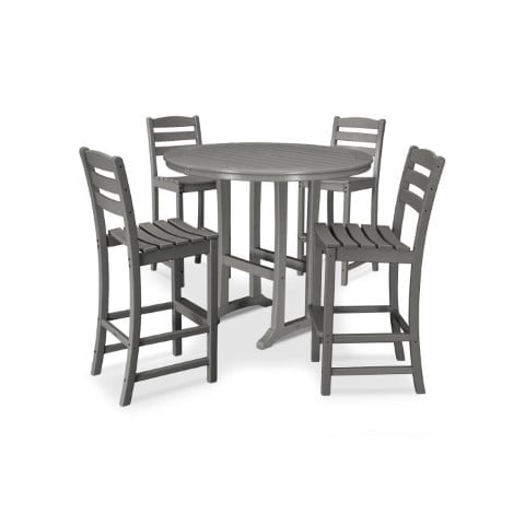 Polywood ® La Casa Cafe 5-Piece Side Chair Bar Dining Set
