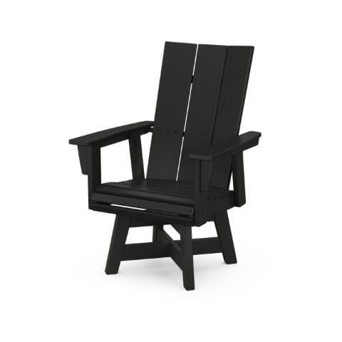 Polywood ® Modern Curveback Adirondack Swivel Dining Chair