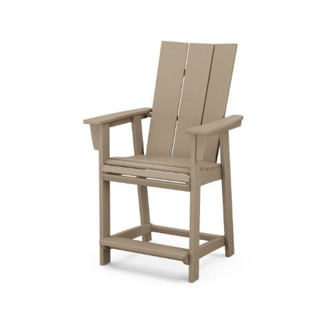 Polywood ® Modern Curveback Adirondack Counter Chair in Vintage Finish