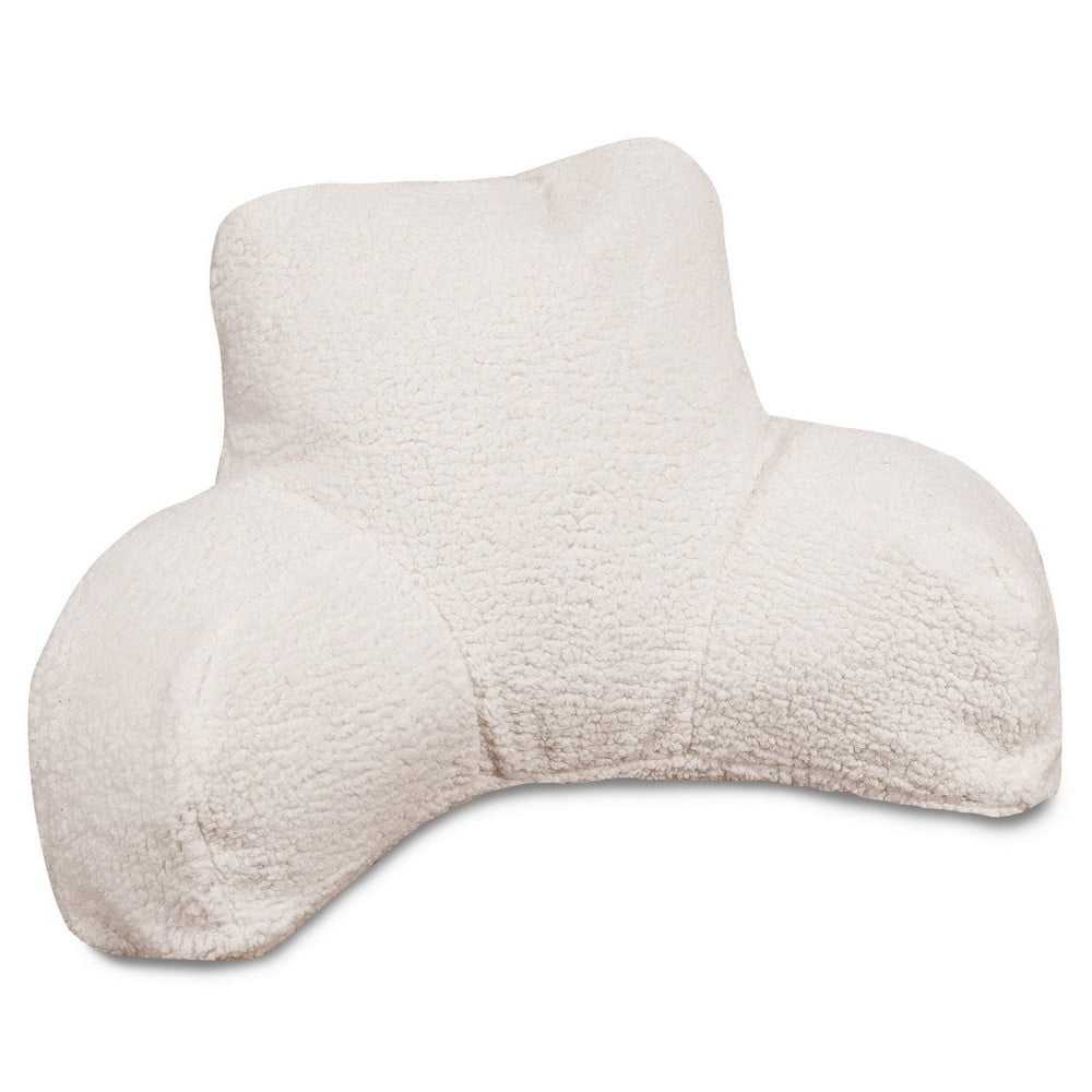 Solid Cream Sherpa Reading Pillow