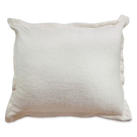 Solid Cream Sherpa Floor Pillow