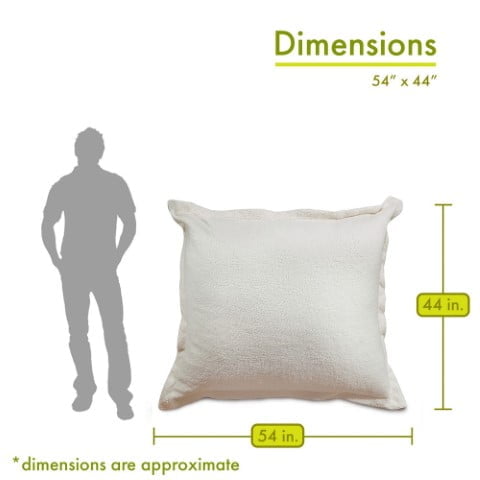 Solid Cream Sherpa Floor Pillow