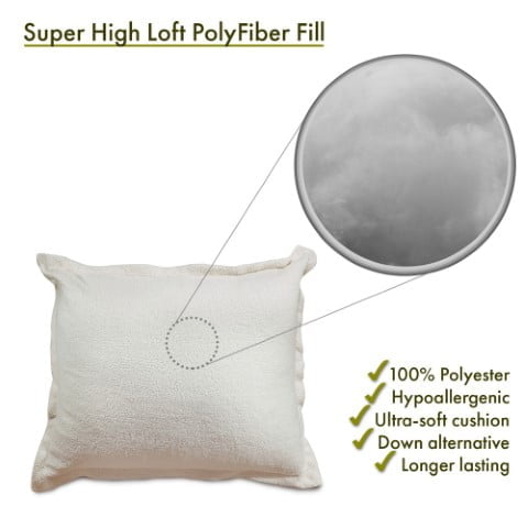 Solid Cream Sherpa Floor Pillow